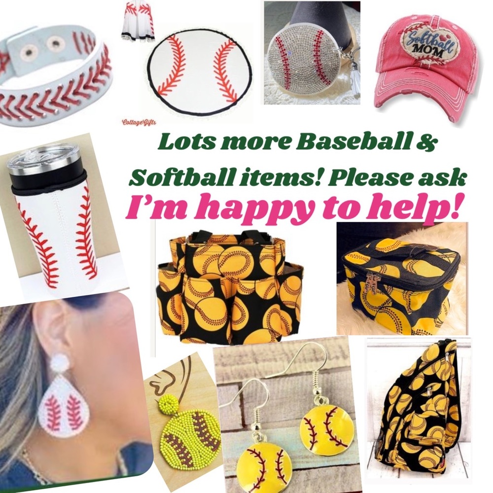 Baseball Softball Pattern Neoprene Tumbler koozie - Picture 3 of 4